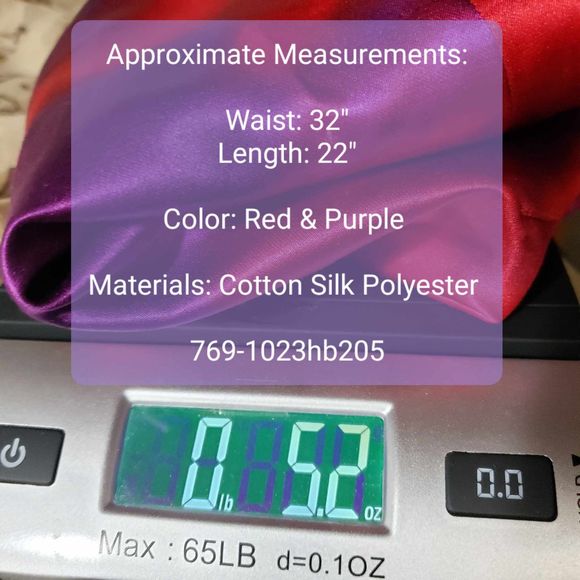 Jones New York Collection size 12 Red & Purple Cotton Silk Blend Skirt - Picture 7 of 7